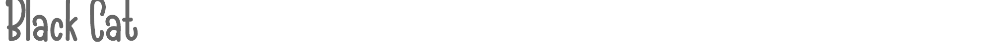Sample characters Black Cat Font